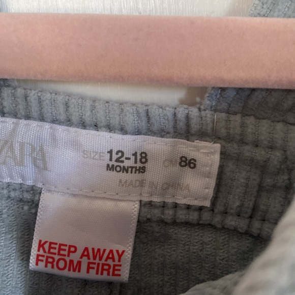 Zara Kids corduroy jumper size 12-18months color gray blue - Picture 3 of 3